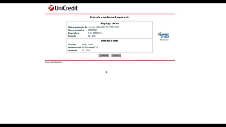 Guida rapida al codice di ordinamento Unicredit