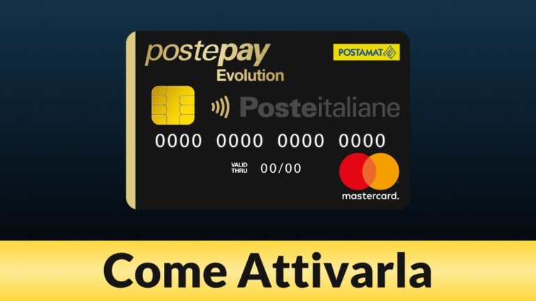 Attivazione rapida della Postepay Evolution Sostitutiva