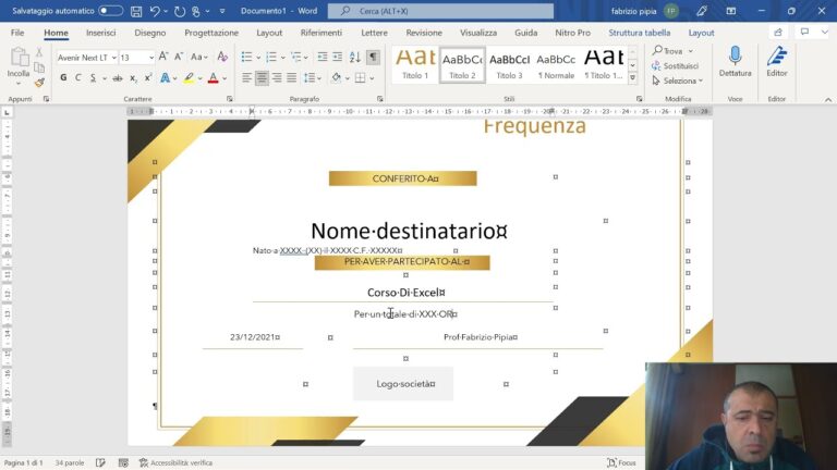 Modello di attestato di partecipazione in Word: Guida ottimizzata