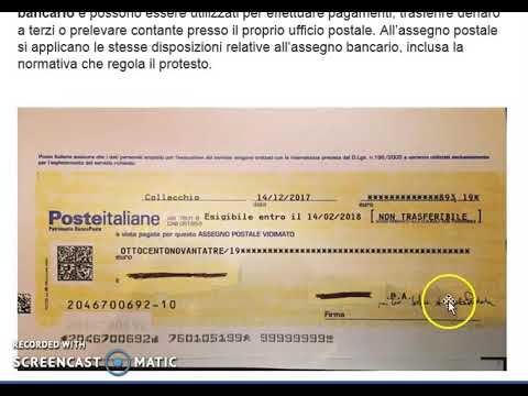 Guida rapida all’assegno circolare delle Poste Italiane