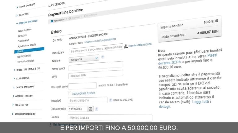 Bonifico Continuativo Fineco: Come Funziona e Vantaggi