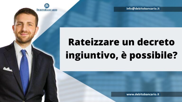 Come rateizzare un decreto ingiuntivo