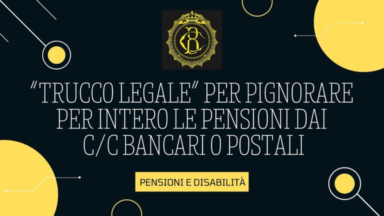 Pignoramento della pensione: tutto ci&ograve; che devi sapere