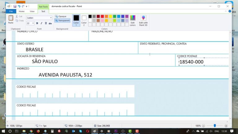 Dichiarazione di ingresso in Portogallo